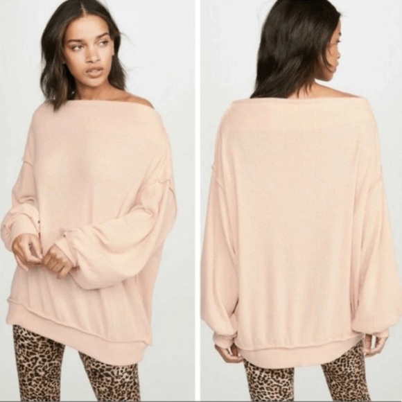 Free People Sweaters - FREE PEOPLE Main Squeeze Brushed Hacci Top Drop Shoulder Sweater Women’s Small